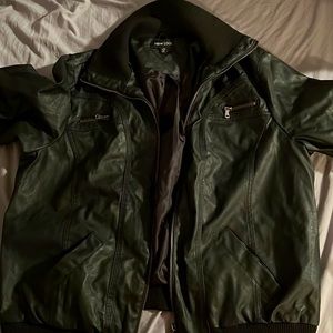 Black faux leather jacket